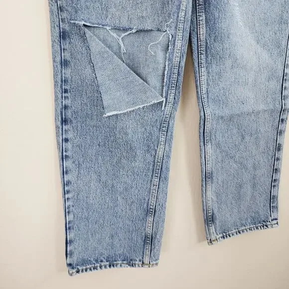 NEW Good American 90's Duster Straight Leg High Waisted Jeans